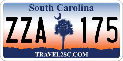 SC license plate ZZA175