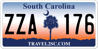 SC license plate ZZA176