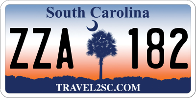 SC license plate ZZA182