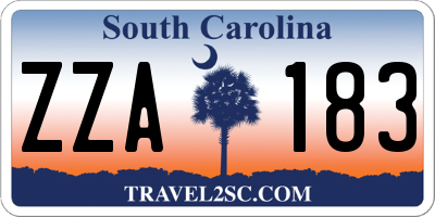 SC license plate ZZA183