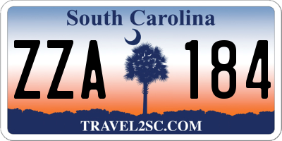 SC license plate ZZA184