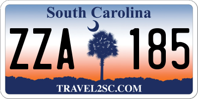 SC license plate ZZA185