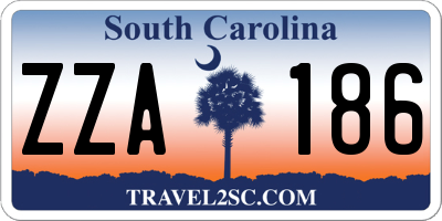 SC license plate ZZA186