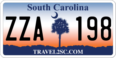 SC license plate ZZA198