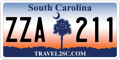 SC license plate ZZA211