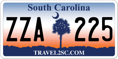 SC license plate ZZA225