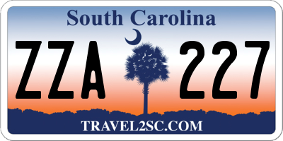 SC license plate ZZA227