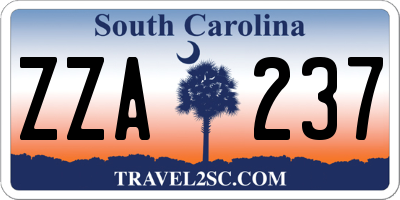 SC license plate ZZA237