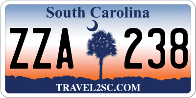 SC license plate ZZA238