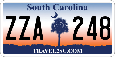 SC license plate ZZA248