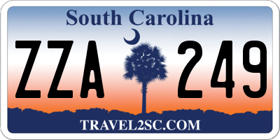 SC license plate ZZA249