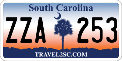 SC license plate ZZA253