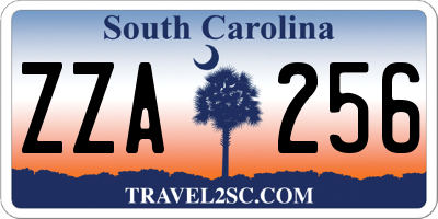 SC license plate ZZA256