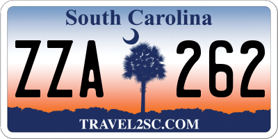 SC license plate ZZA262