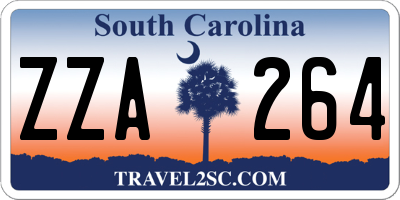 SC license plate ZZA264
