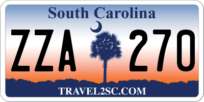 SC license plate ZZA270