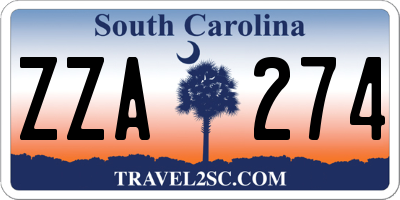 SC license plate ZZA274