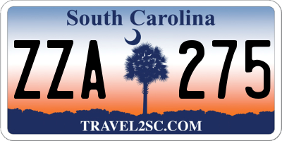 SC license plate ZZA275