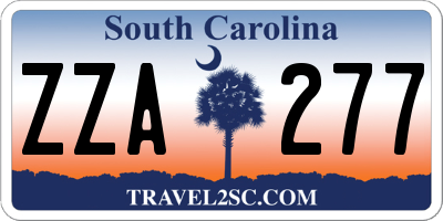 SC license plate ZZA277