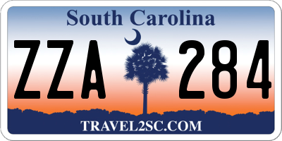 SC license plate ZZA284