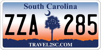 SC license plate ZZA285