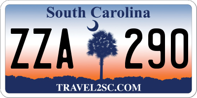 SC license plate ZZA290