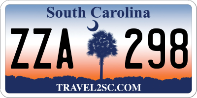 SC license plate ZZA298