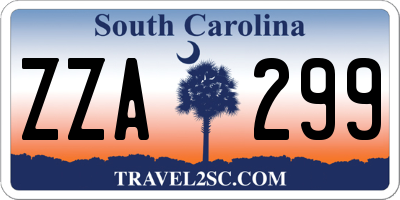 SC license plate ZZA299