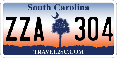 SC license plate ZZA304