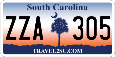 SC license plate ZZA305