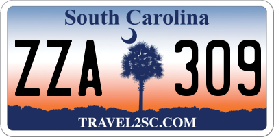 SC license plate ZZA309