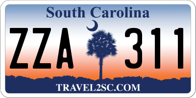 SC license plate ZZA311