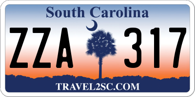 SC license plate ZZA317