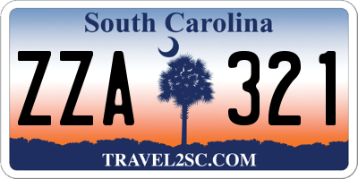 SC license plate ZZA321