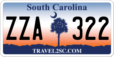 SC license plate ZZA322