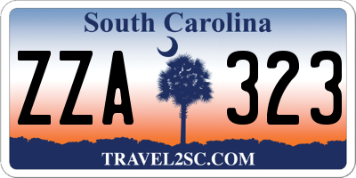 SC license plate ZZA323