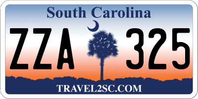 SC license plate ZZA325