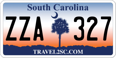 SC license plate ZZA327