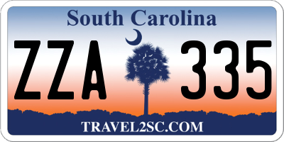 SC license plate ZZA335