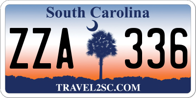 SC license plate ZZA336