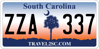 SC license plate ZZA337