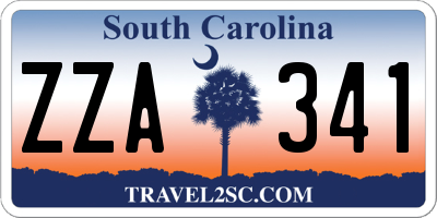 SC license plate ZZA341