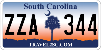 SC license plate ZZA344