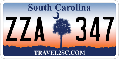 SC license plate ZZA347