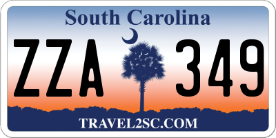 SC license plate ZZA349