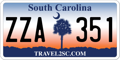 SC license plate ZZA351