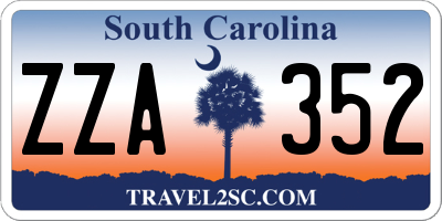 SC license plate ZZA352