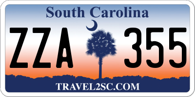 SC license plate ZZA355