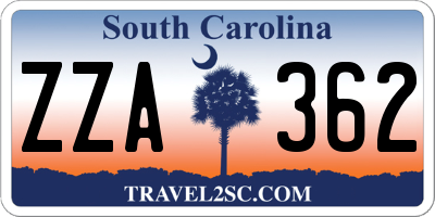 SC license plate ZZA362