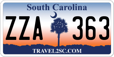 SC license plate ZZA363